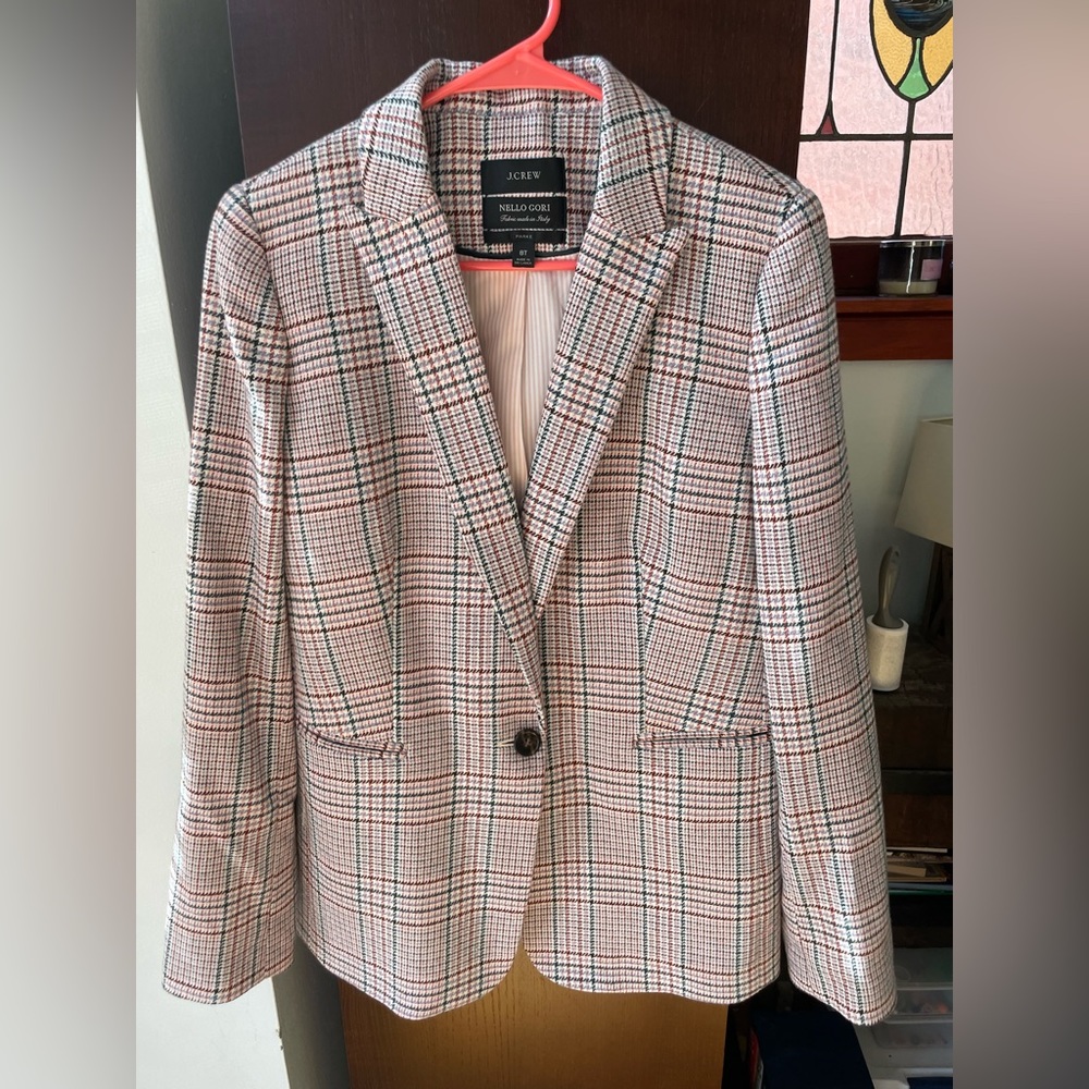 J. Crew plaid blazer